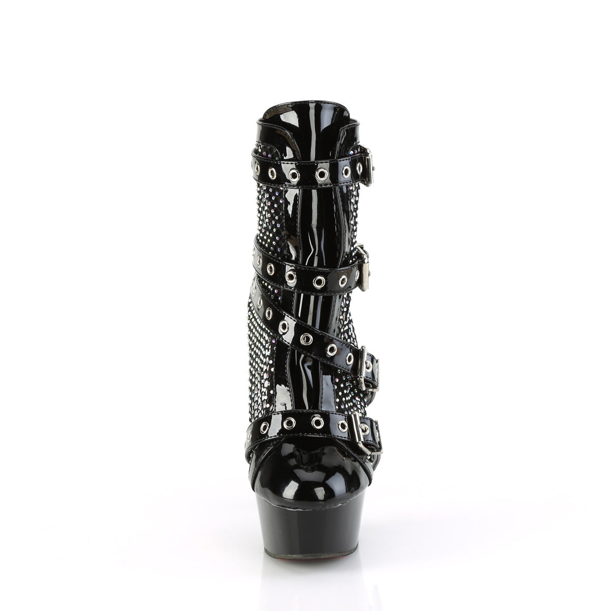 delight 1013rm pleaser sexy footwear blk pat rs mesh blk