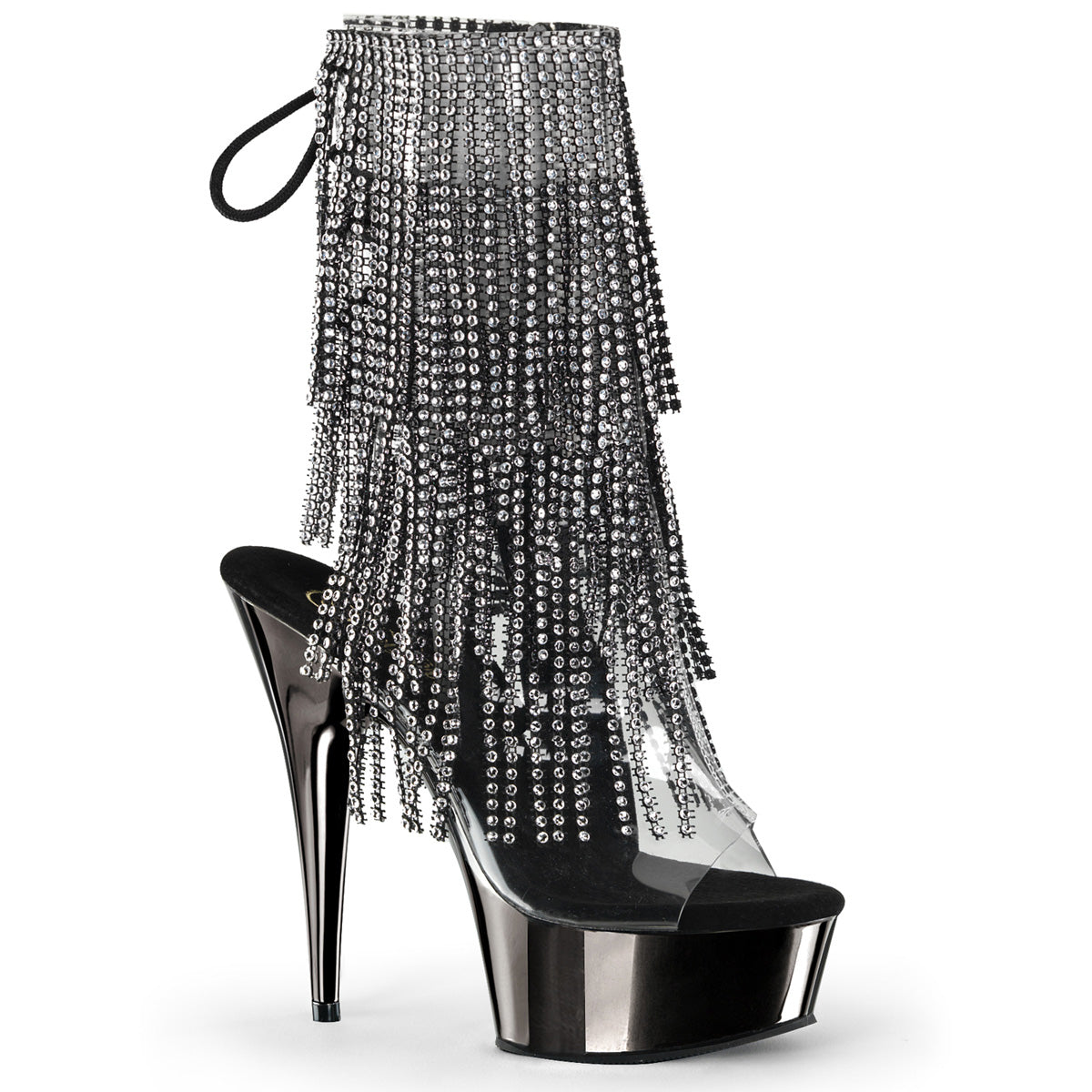 Black 6 Inch Glamour Models Ankle Boots -  Pleaser DELIGHT-1017RSF
