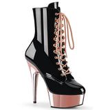 Black Rose 6 Inch High Fashiom Ankle Boots -  Pleaser DELIGHT-1020