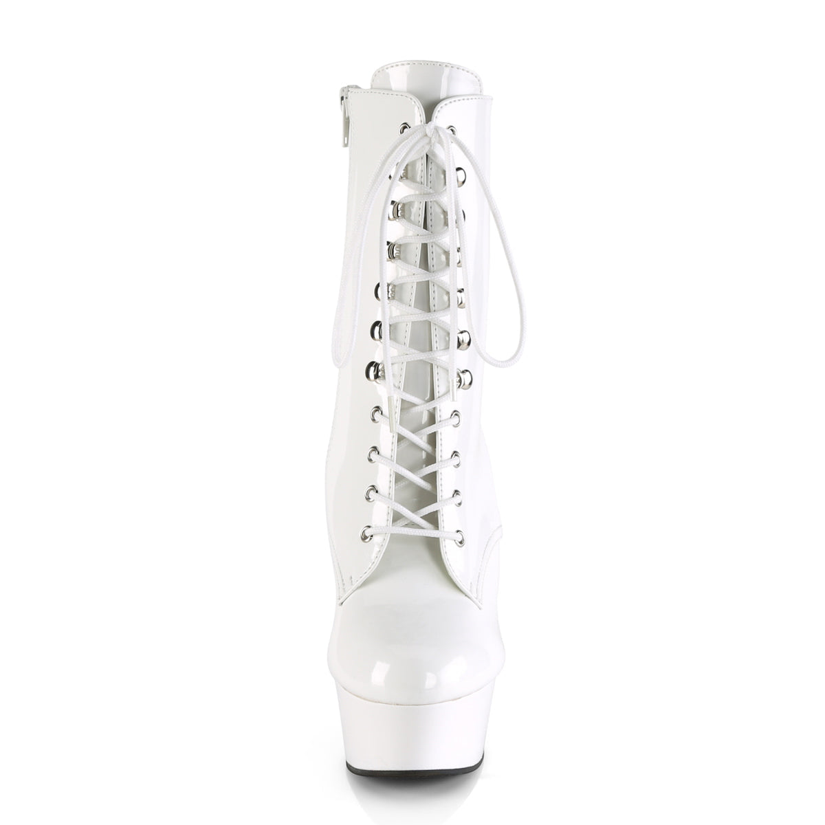 White 6 Inch Strippers Ankle Boots -  Pleaser DELIGHT-1020