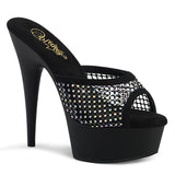Black 6 Inch Exotic Dancers Platform Shoes -  Pleaser DELIGHT-601-6RM