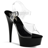 Clear Black 6 Inch Erotic Dancer Platform Shoes -  Pleaser DELIGHT-608