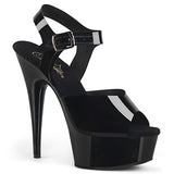 Black 6 Inch Pole Dance Platform Shoes -  Pleaser DELIGHT-608N