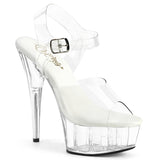 DELIGHT-608VL Pleaser All Vegan Smooth Insole Ankle Strap High Heel Sandal