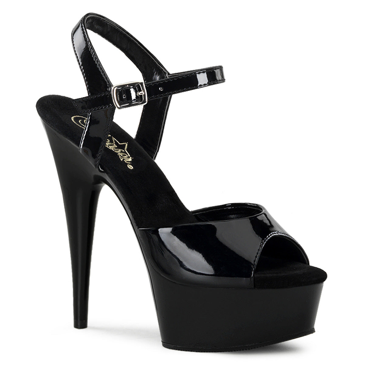 Black 6 Inch Exotic Dance Platform Shoes -  Pleaser DELIGHT-609