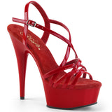 Red 6 Inch Lap Dance Platform Shoes -  Pleaser DELIGHT-613