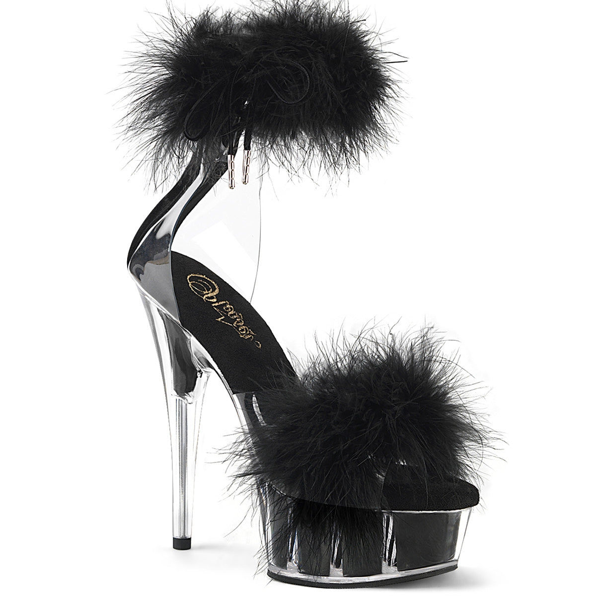 Black 6 Inch Exotic Dancing Platform Shoes -  Pleaser DELIGHT-624F