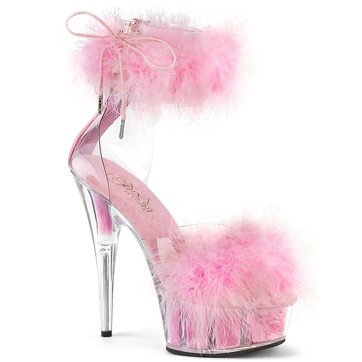 Baby Pink 6 Inch Pole Dance Platform Shoes -  Pleaser DELIGHT-624F