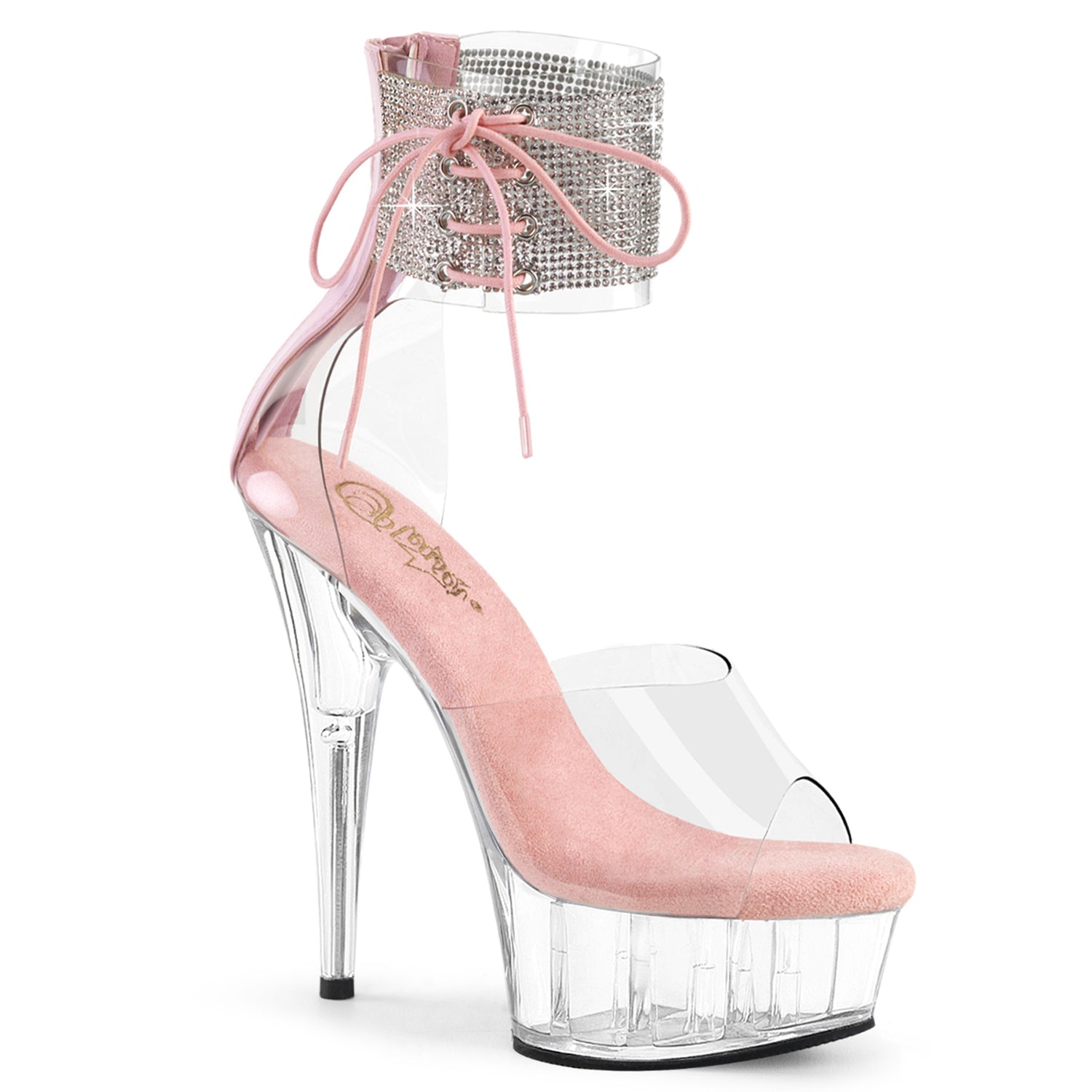Baby Pink 6 Inch Exotic Dancer Platform Shoes -  Pleaser DELIGHT-624RS
