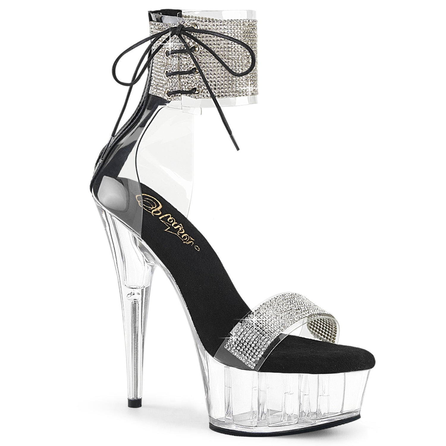 Clear 6 Inch Glamour Platform Shoes -  Pleaser DELIGHT-627RS