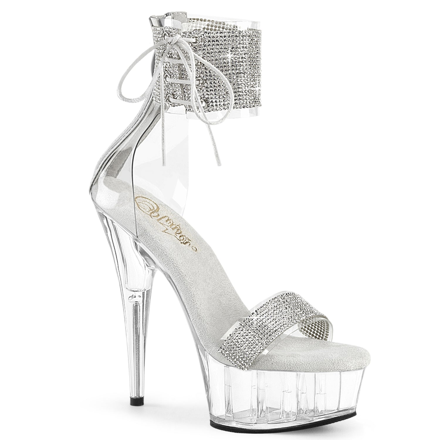 Clear 6 Inch Fetish Dancer Platform Shoes -  Pleaser DELIGHT-627RS