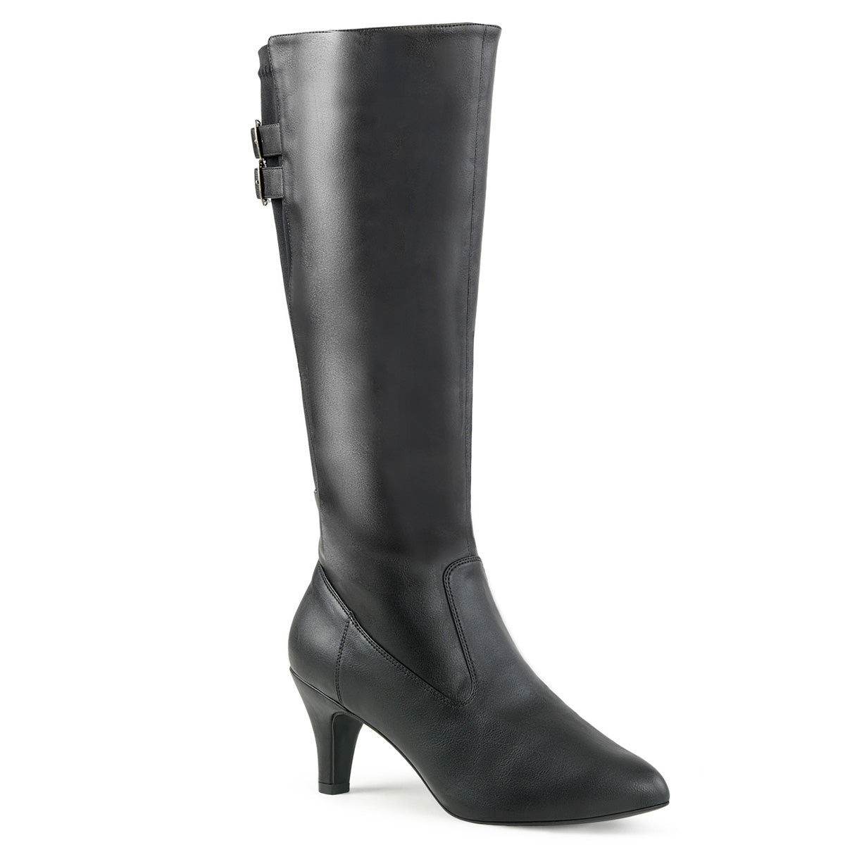 Black 3 Inch Sexy Knee High Boots -  Pleaser Pink Label DIVINE-2018