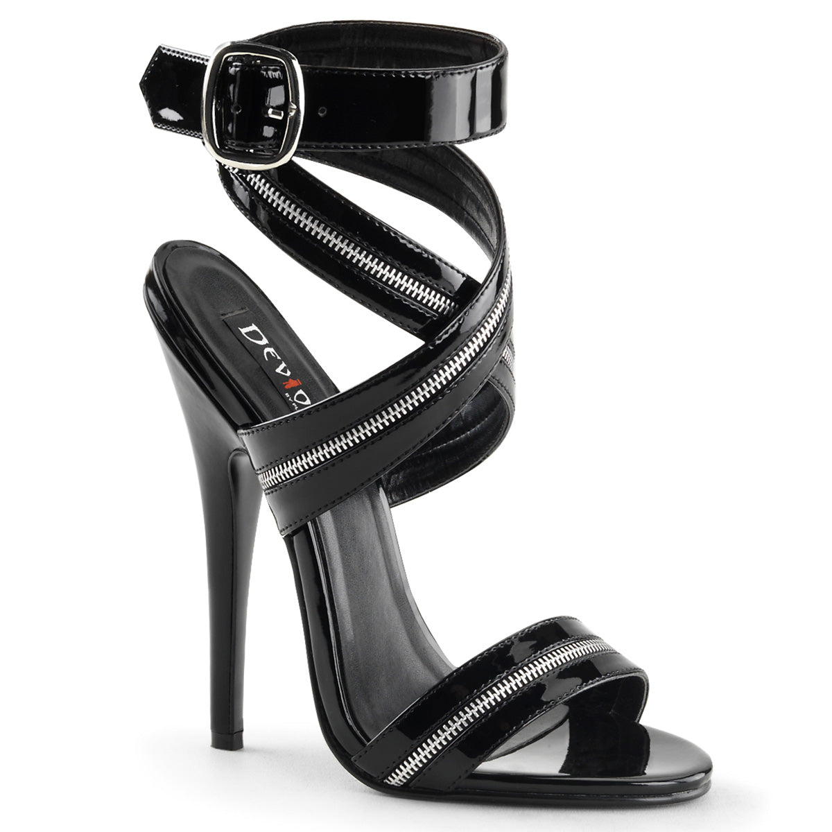 Black 6 Inch Fetish Heels -  Devious DOMINA-119