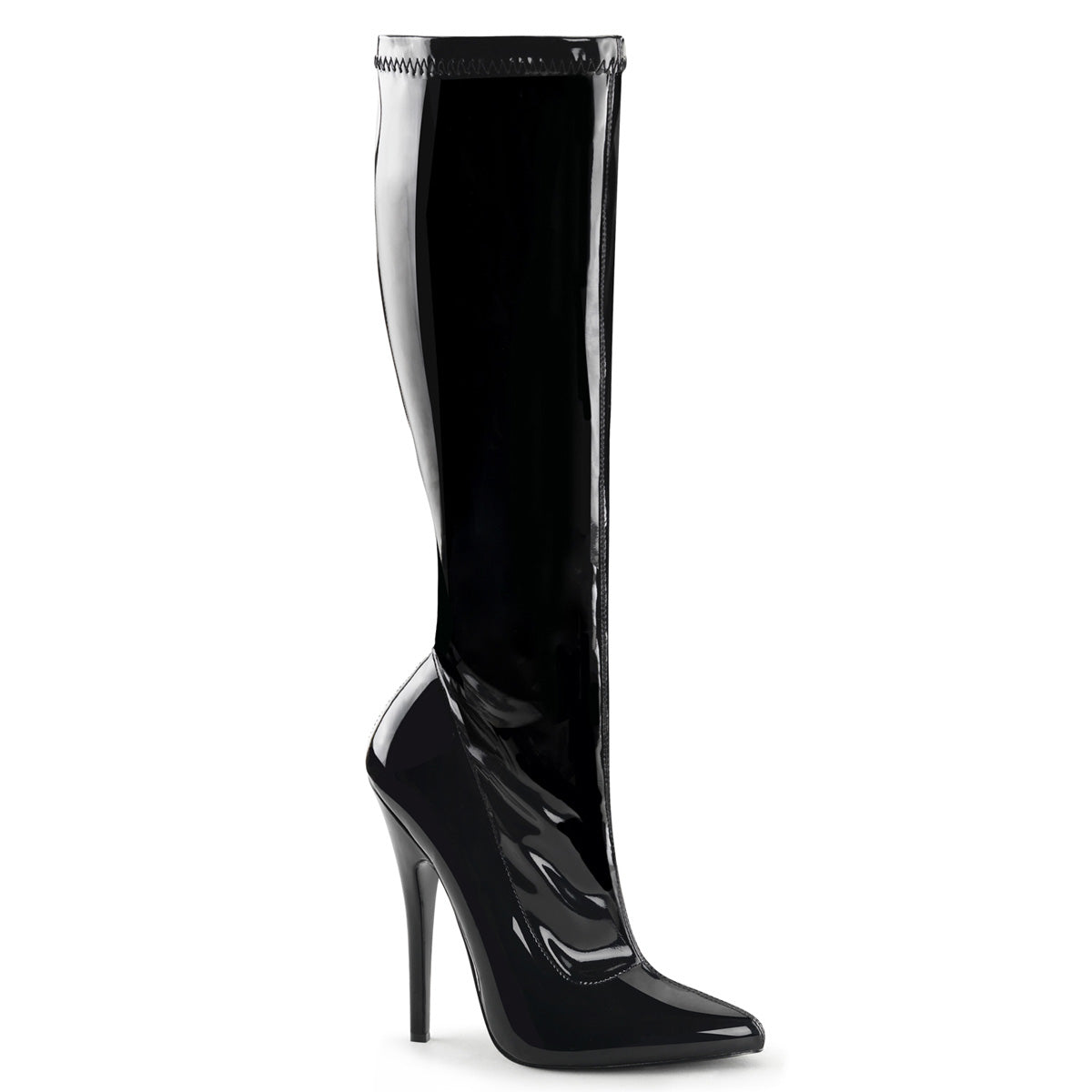 Black Patent 6 Inch Fetish Heels -  Devious DOMINA-2000