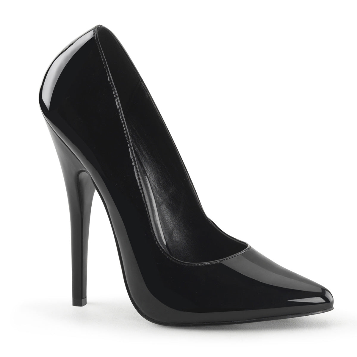 DOMINA-420 Talón de 6 pulgadas de 6 pulgadas de patente negra zapatos eróticos