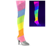 Dream-3012rbg Pleaser Gran tamaño, zapatos de damas Solas de un solo tacón de 4 pulgadas