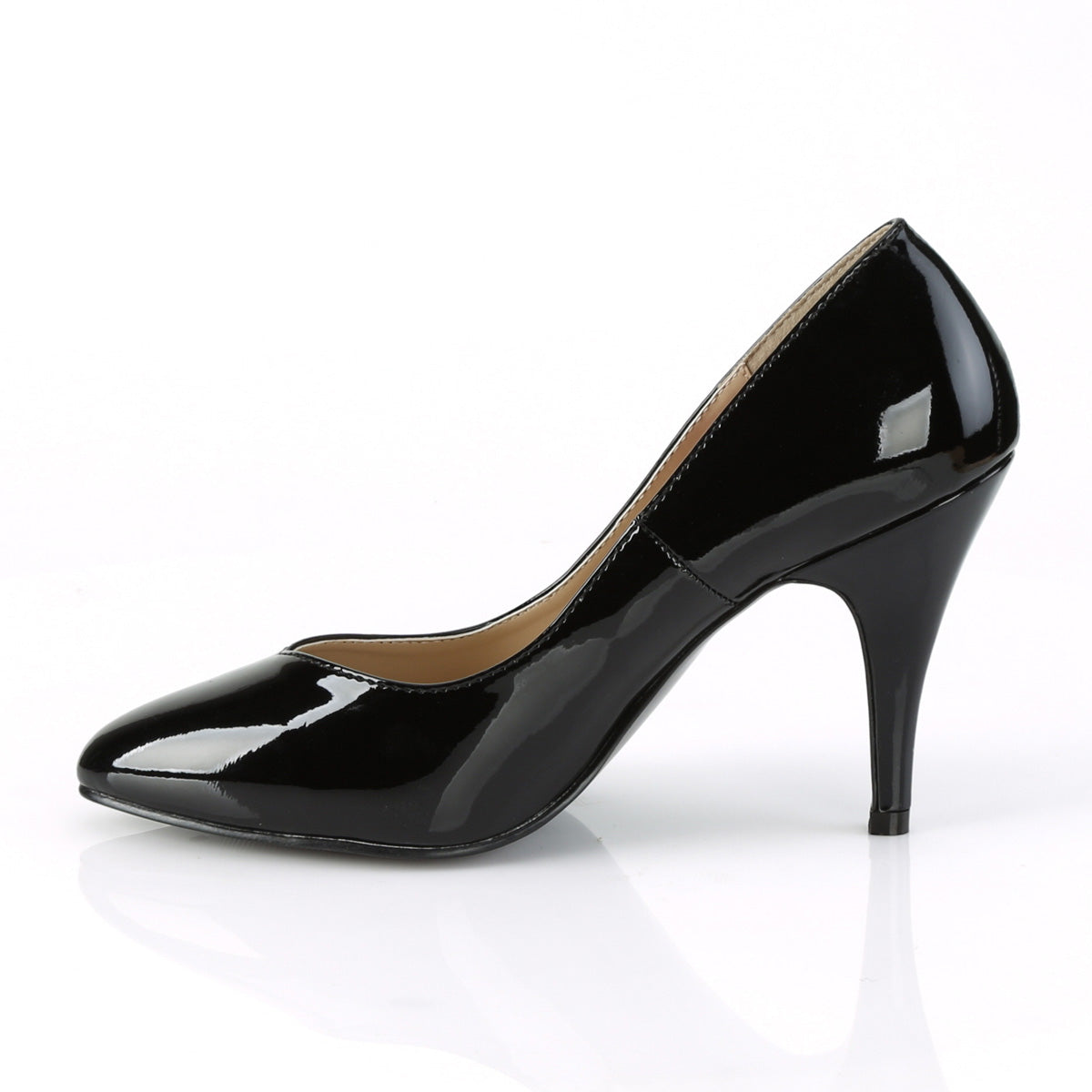 DREAM-420W Large Size Ladies Shoes 4" Heel Black Patent Fetish Footwear