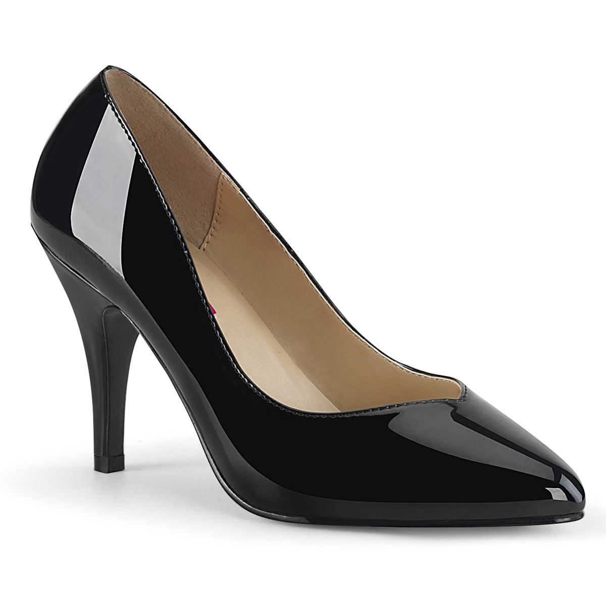 Dream-420 Zapatos de damas de gran tamaño 4 pulgadas Patente de patente Negro Calzado