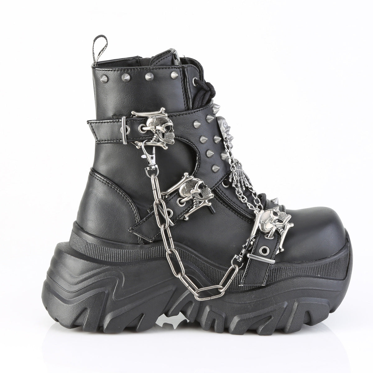 ECHO-60 Demonia Blk Vegan Leather Alternative Footwear