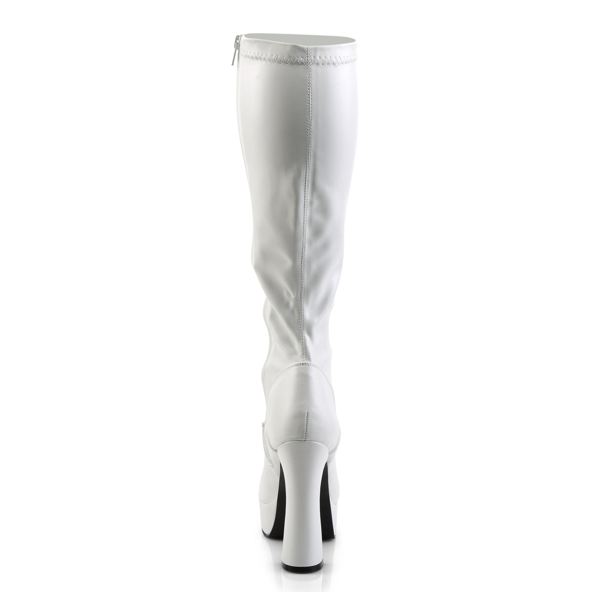 White 5 Inch Gogo Disco Knee High Boots -  Pleaser ELECTRA-2000Z