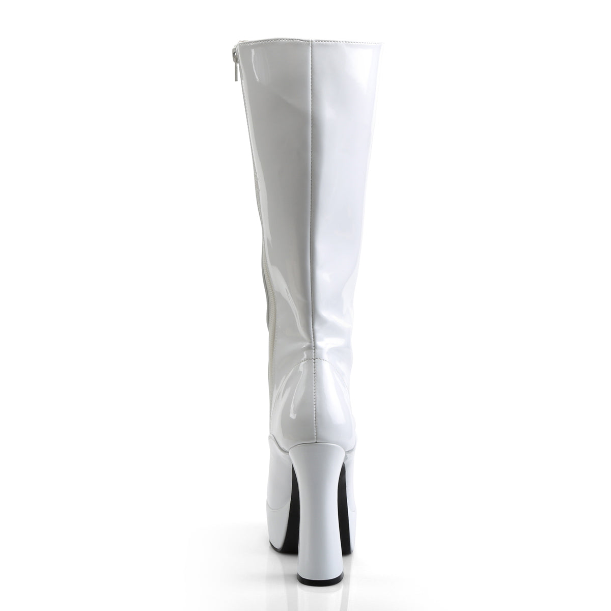 White 5 Inch Disco Knee High Knee High Boots -  Pleaser ELECTRA-2020