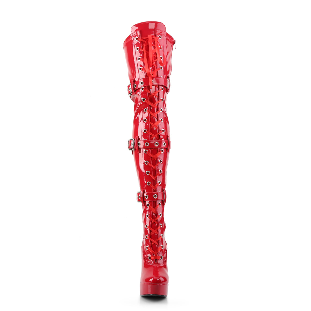 Red 5 Inch Disco Platform Thigh Boots -  Pleaser ELECTRA-3028