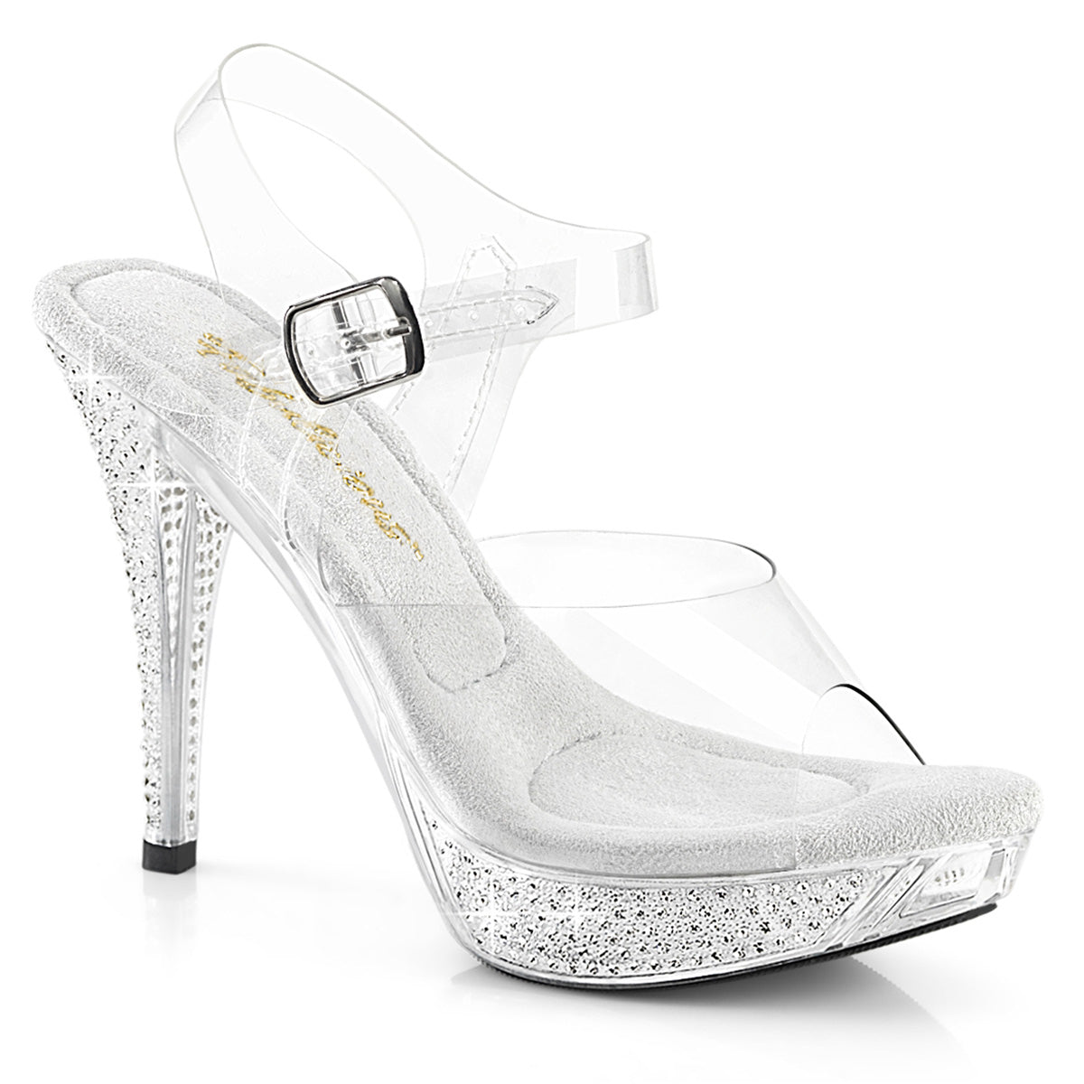 Clear 4.5 Inch Posing Shoes -  Fabulicious ELEGANT-408