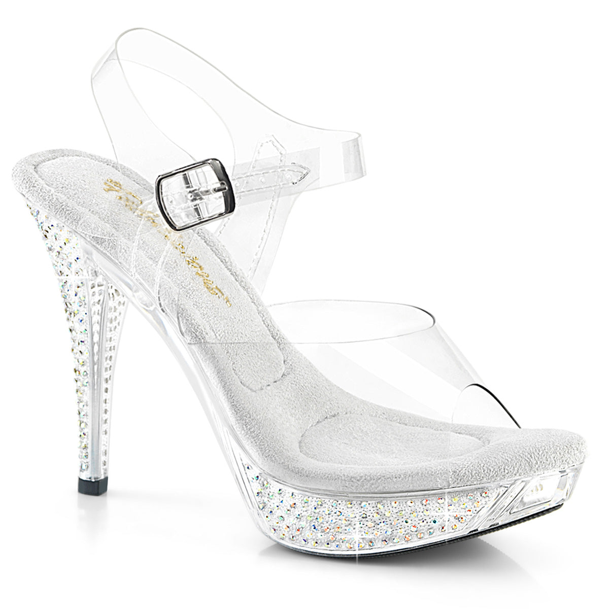 Clear 4.5 Inch Posing Shoes -  Fabulicious ELEGANT-408ABRS