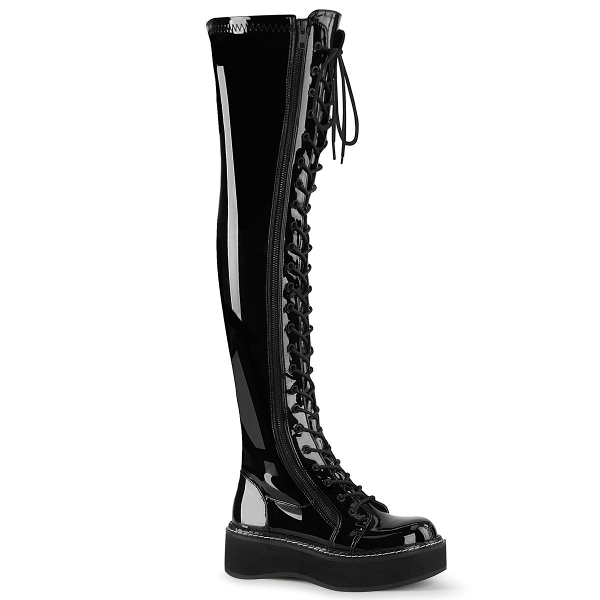 Black  Alternative Women's Over-the-Knee Boots -  Demonia Cult EMILY-375