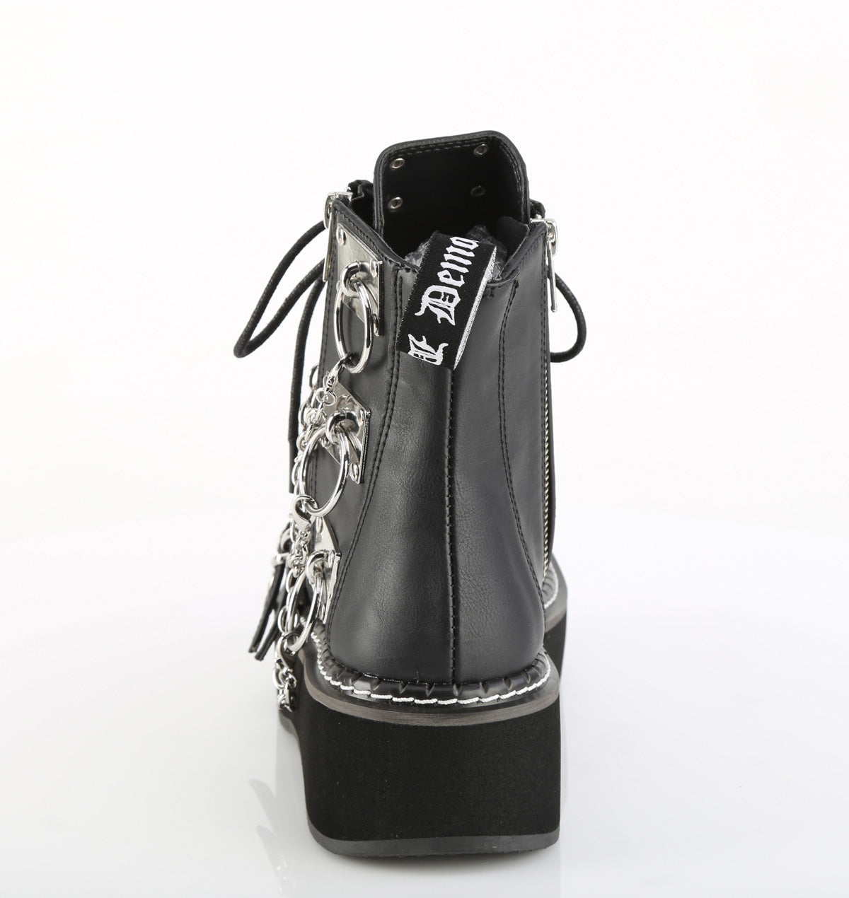 EMILY-57 Demonia Blk Vegan Leather Alternative Footwear