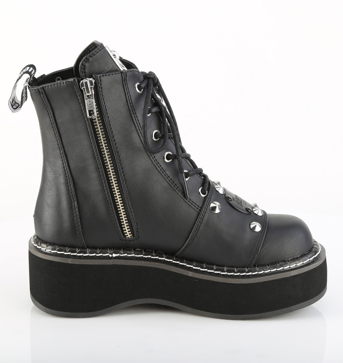 EMILY-57 Demonia Blk Vegan Leather Alternative Footwear