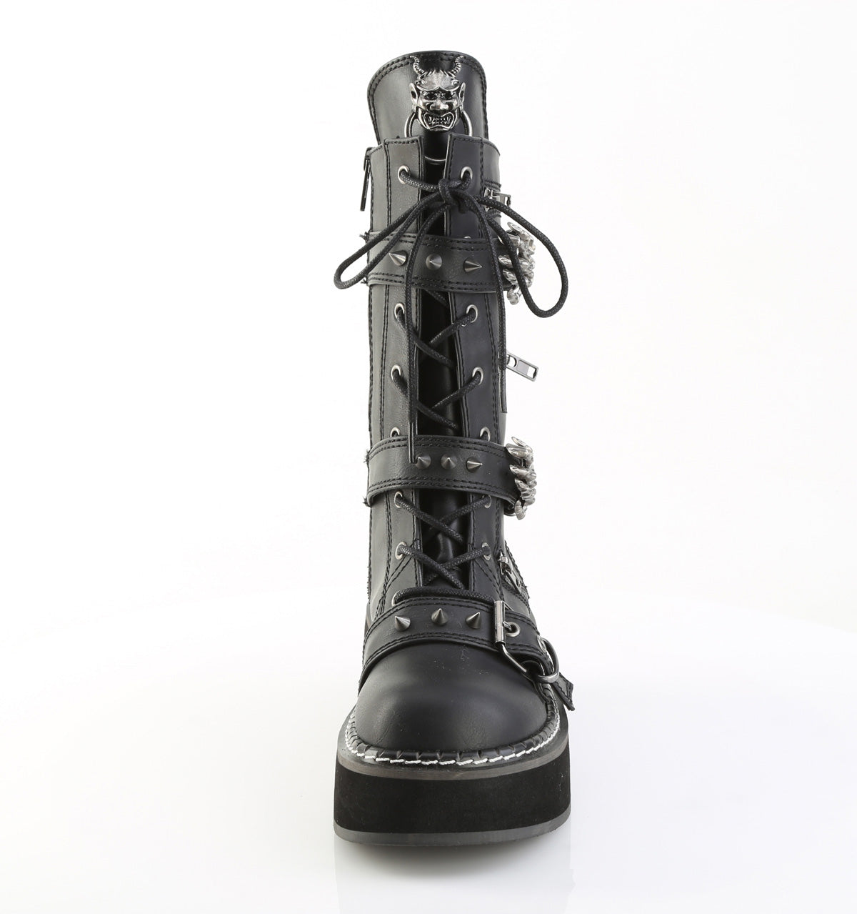 EMILY-82 Demonia Blk Vegan Leather Alternative Footwear