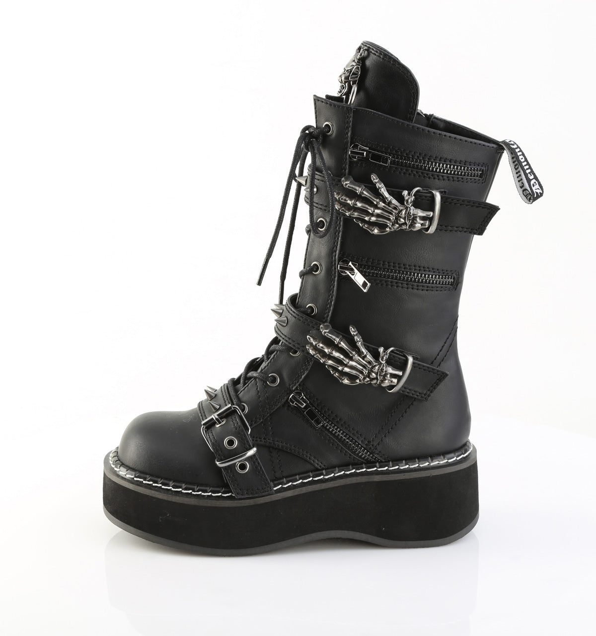 EMILY-82 Demonia Blk Vegan Leather Alternative Footwear