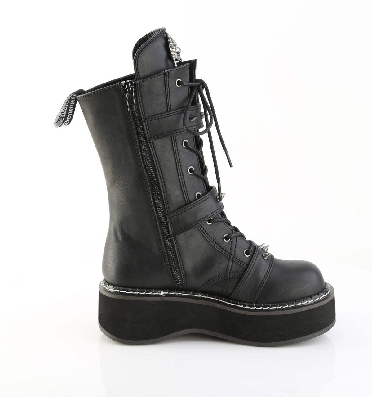 EMILY-82 Demonia Blk Vegan Leather Alternative Footwear