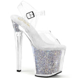 ENCHANT-708RSI Pleaser Silver Glitter 8 Inch Heel Pole Dancing Shoes