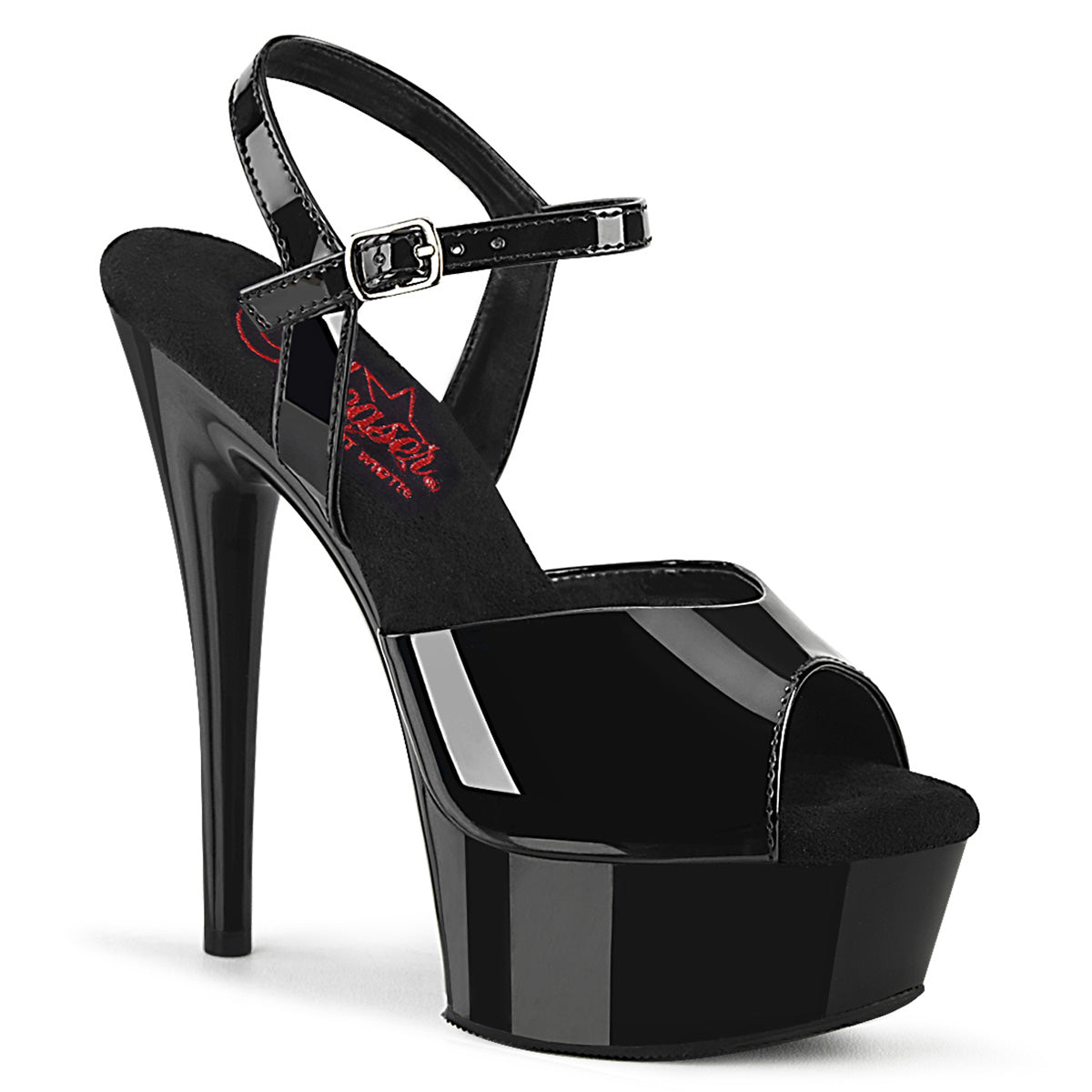 Black 6 Inch Strippers Platform Shoes -  Pleaser EXCITE-609