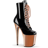 Black Rose 8 Inch Strippers Ankle Boots -  Pleaser FLAMINGO-1020