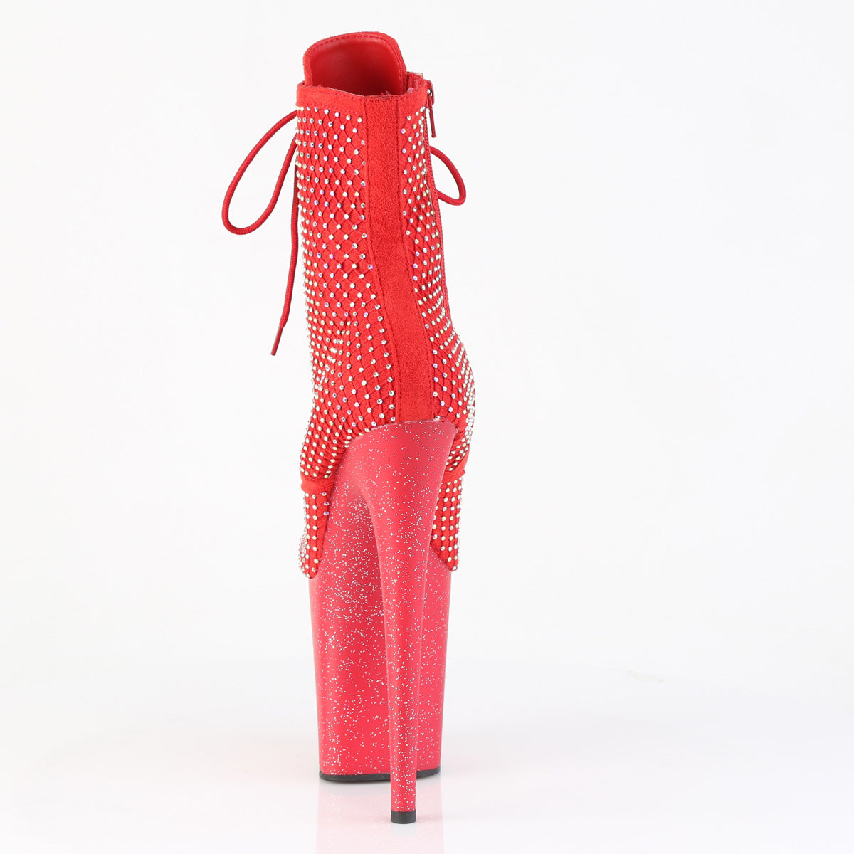 FLAMINGO-1020RM Pleaser Red Kinky Boots with Diamantes