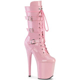FLAMINGO-1053 Pleaser 8 Inch Heel Ankle Boots Pink Exotic Dancing