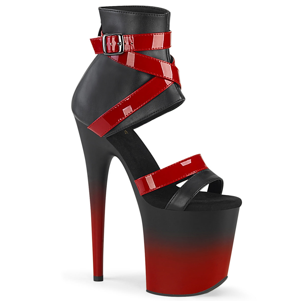 Black 8 Inch Pole Dance Platform Shoes -  Pleaser FLAMINGO-800-15