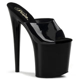 Black 8 Inch Pole Dance Platform Shoes -  Pleaser FLAMINGO-801