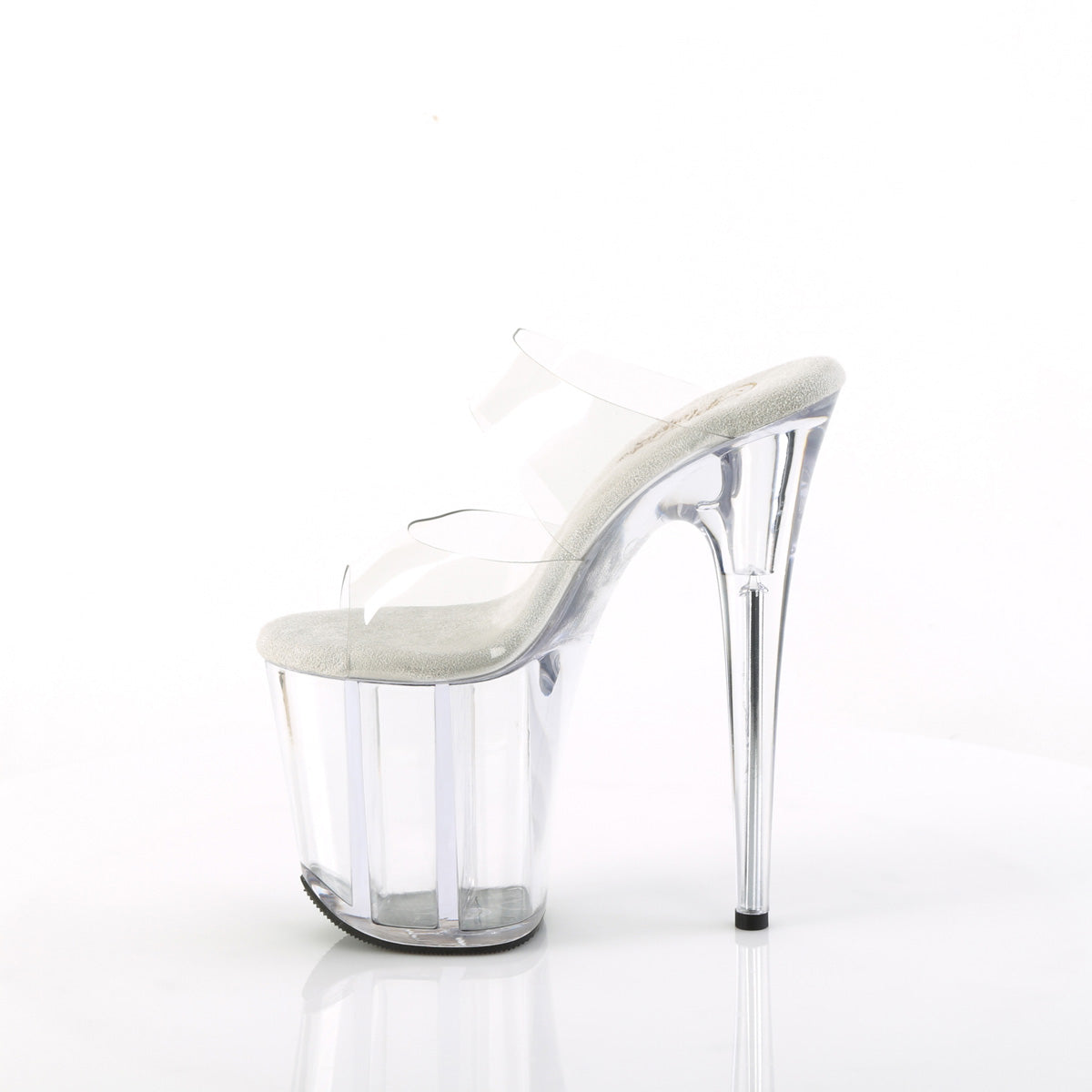 Clear 8 Inch Pole Dance Platform Shoes -  Pleaser FLAMINGO-802
