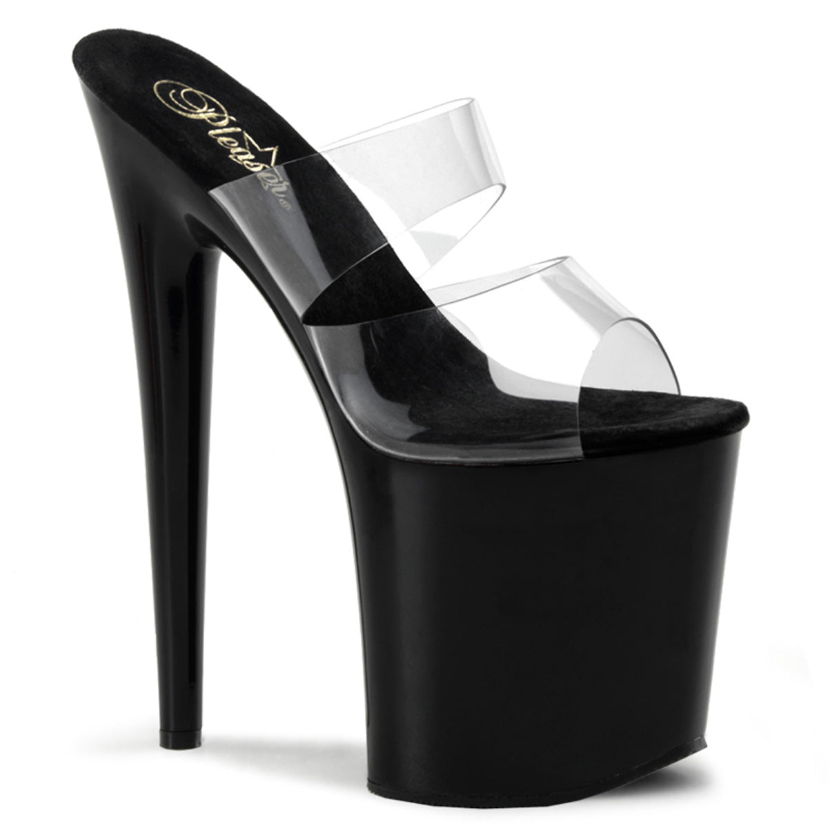 Clear Black 8 Inch Exotic Dancing Platform Shoes -  Pleaser FLAMINGO-802