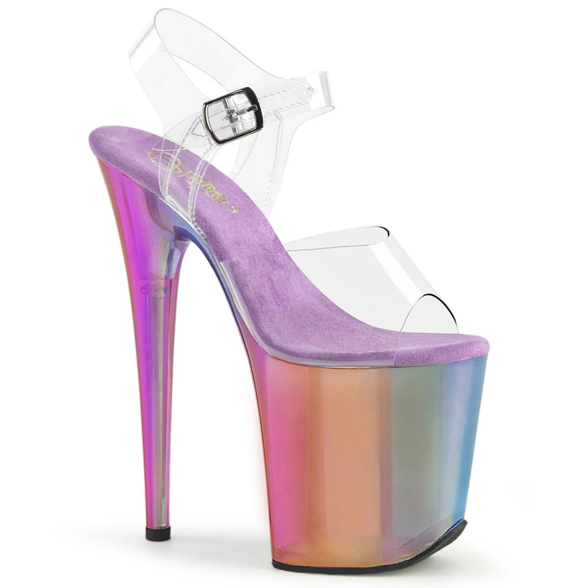 Rainbow 8 Inch Statement Dancer Pole Heels -  Pleaser FLAMINGO-808RMT