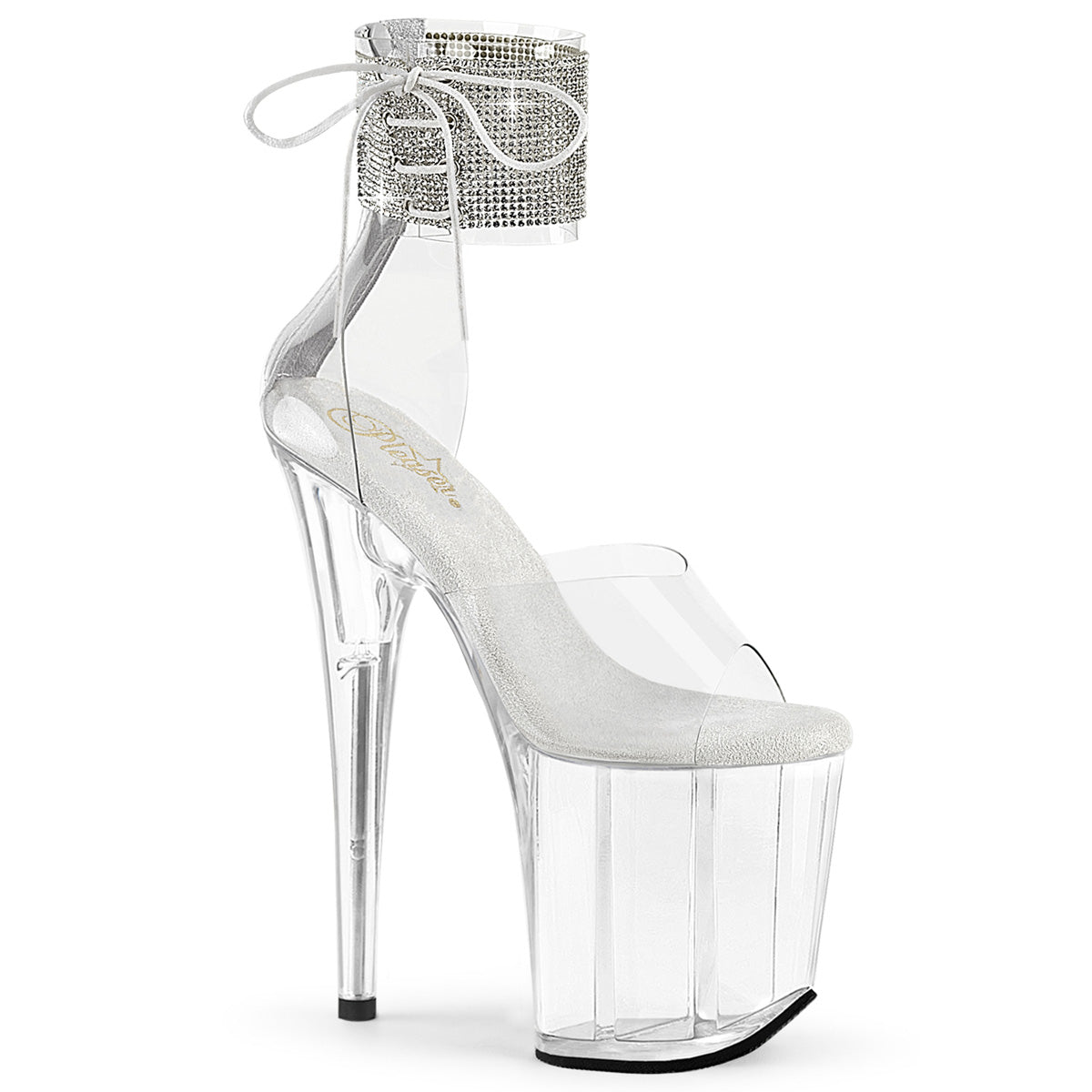 Clear 8 Inch Pole Dance Platform Shoes -  Pleaser FLAMINGO-824RS