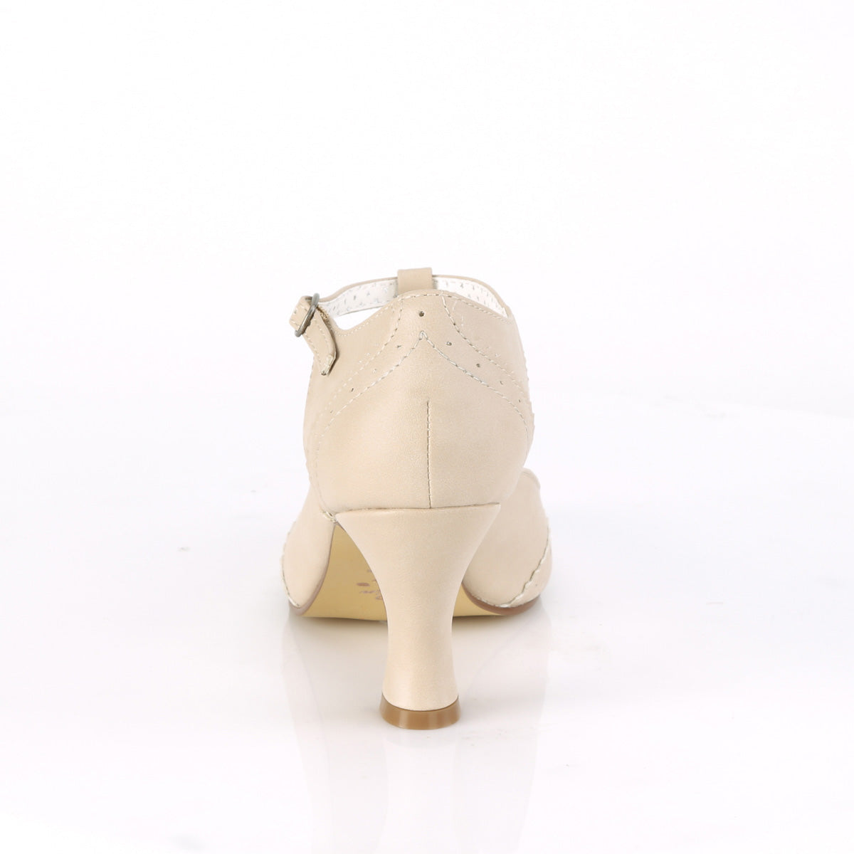 FLAPPER-26 Pin Up 3 Inch Heel Cream Pu Fetish Footwear