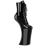 Black 11 Inch Exotic Dance Ankle Boots -  Pleaser FORBIDDEN-1020