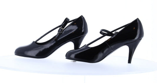 GLINDA-50 Black Patent Dolly Shoes High Heels