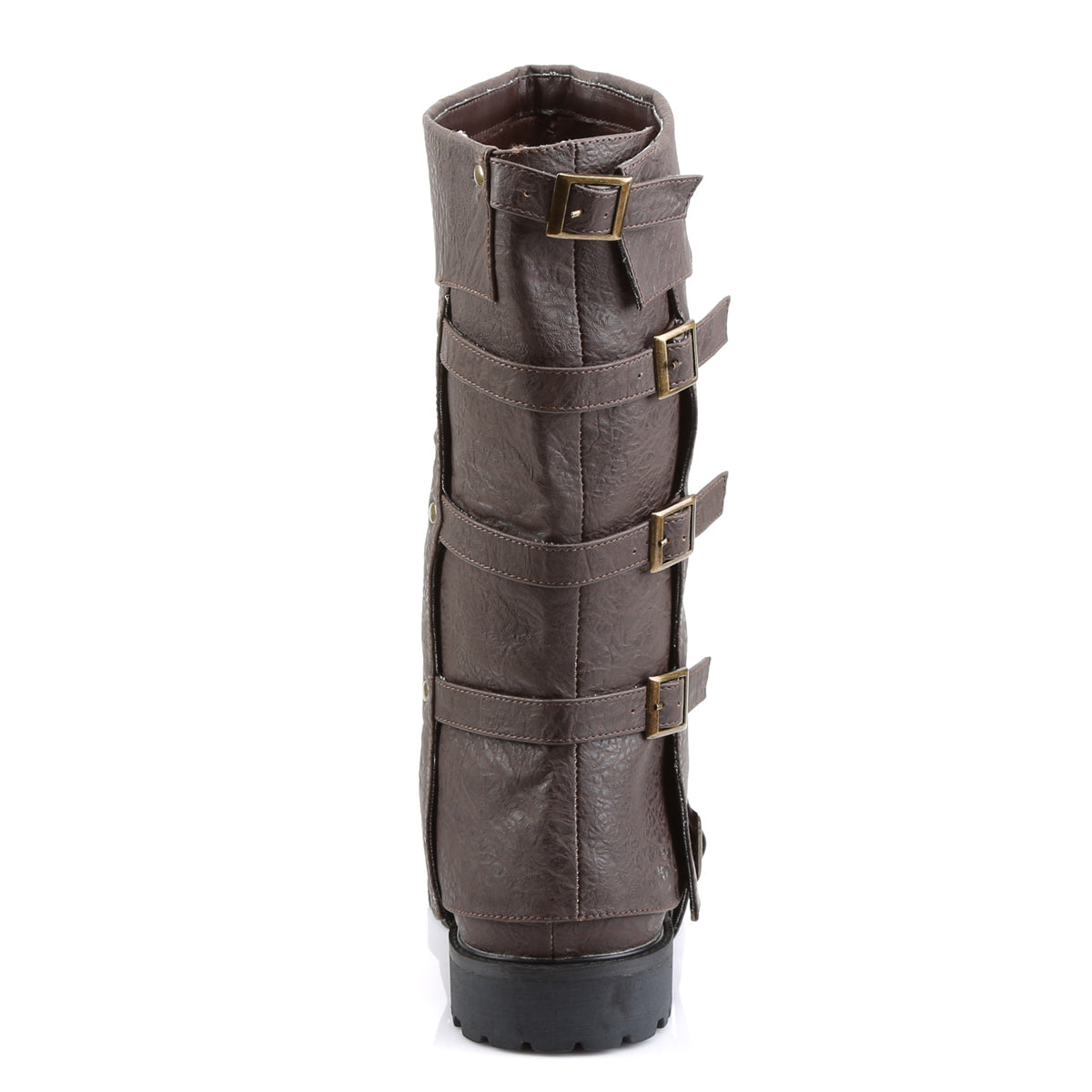 Gotham-105 Funtasma Brown angustiado PU botas para hombres