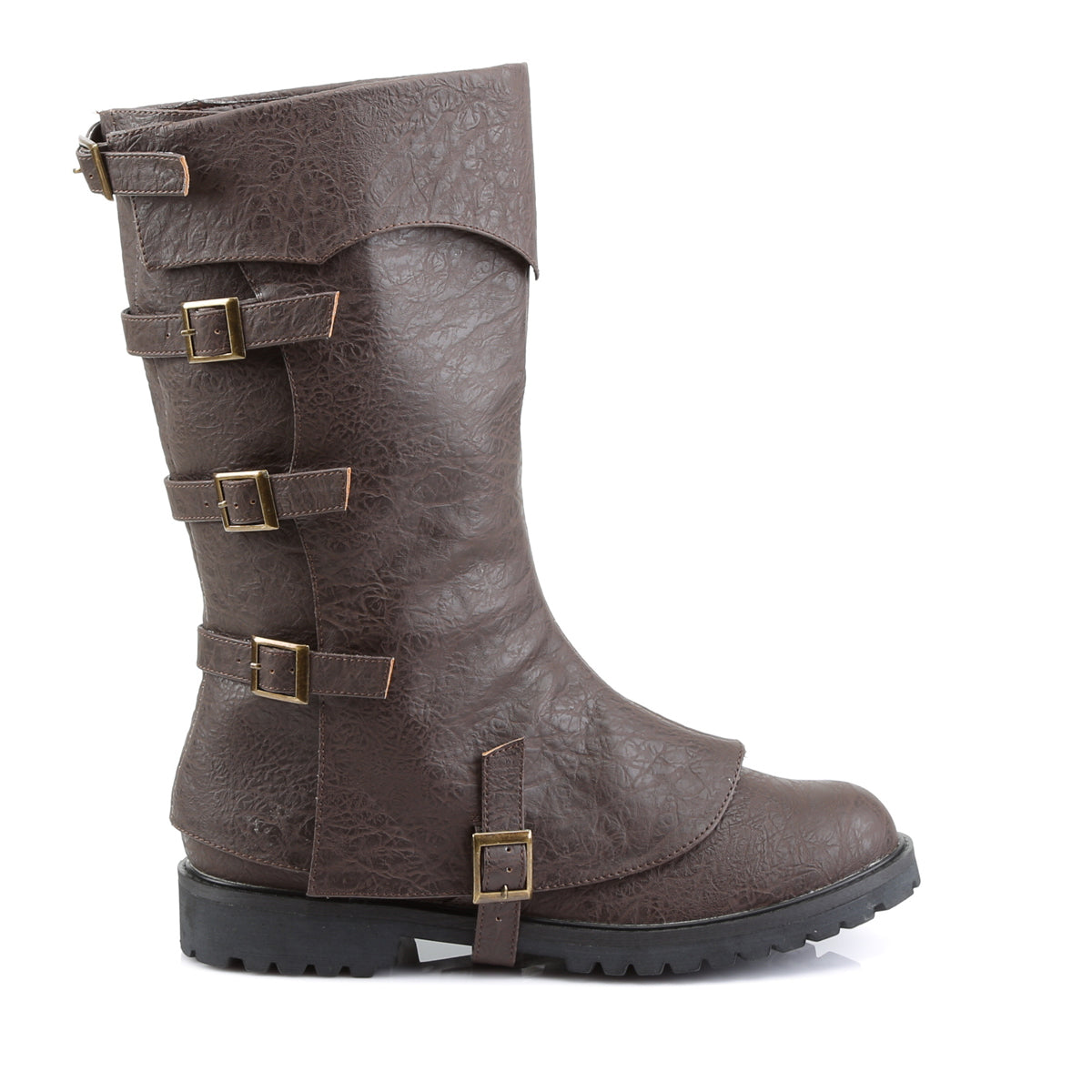 Gotham-105 Funtasma Brown angustiado PU botas para hombres